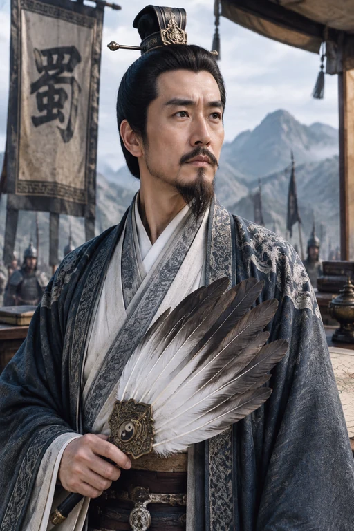手持羽扇的儒士军师